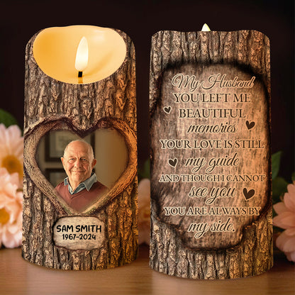 Your Love Is Still My Guide, Always By My Side Memorial Candle - Personalized Custom LED Candle - HSB009_LECA