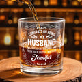 Congrats On Being My Husband, You Lucky (Workaround for offensive term) - Personalized Custom Whiskey Glass - HSB032_RWG