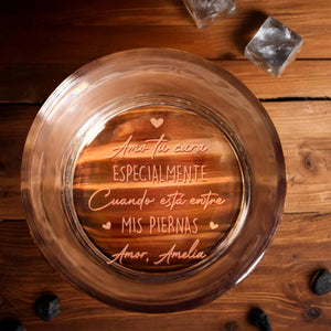 I Love Your Face, Heart Symbols Engraving - Personalized Engraved Whiskey Glass - HSB045_EWG