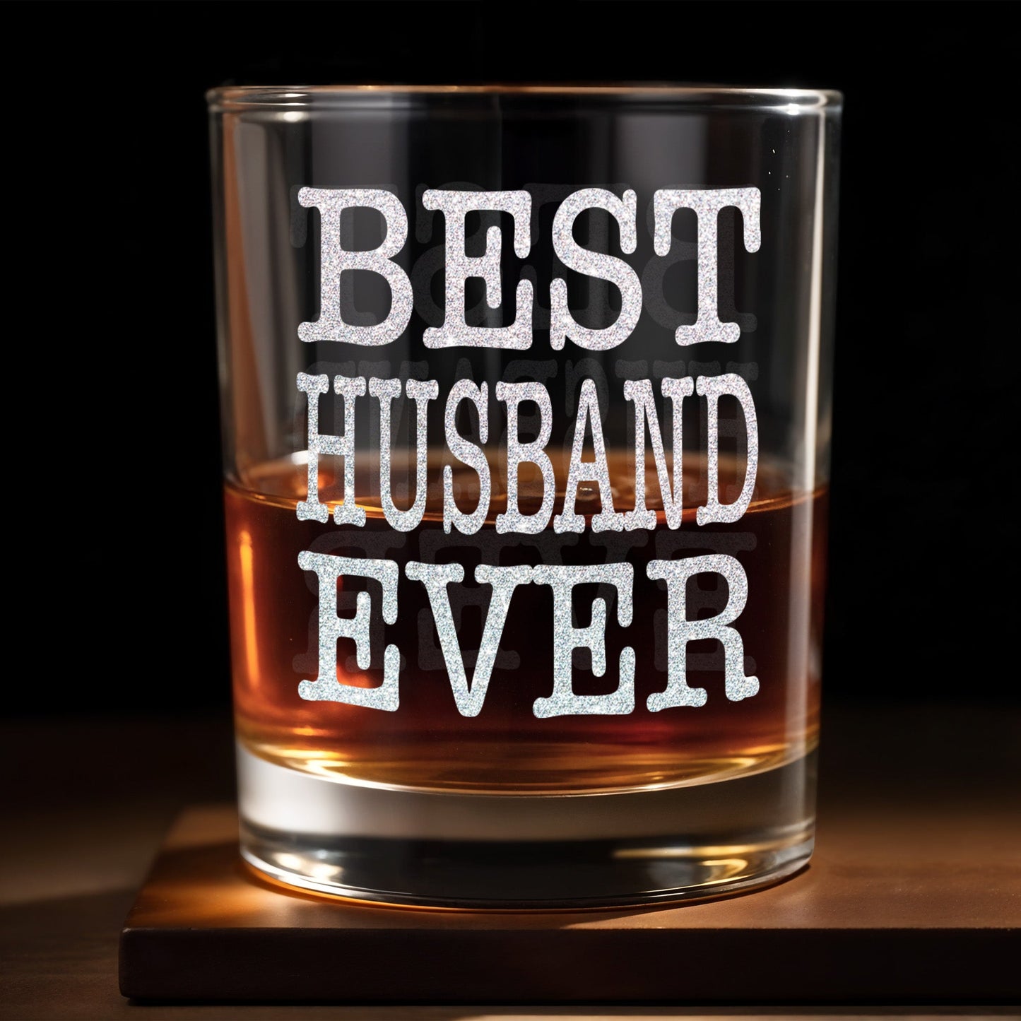 Best Husband Ever - Personalized Custom Whiskey Glass - HSB070_RWG