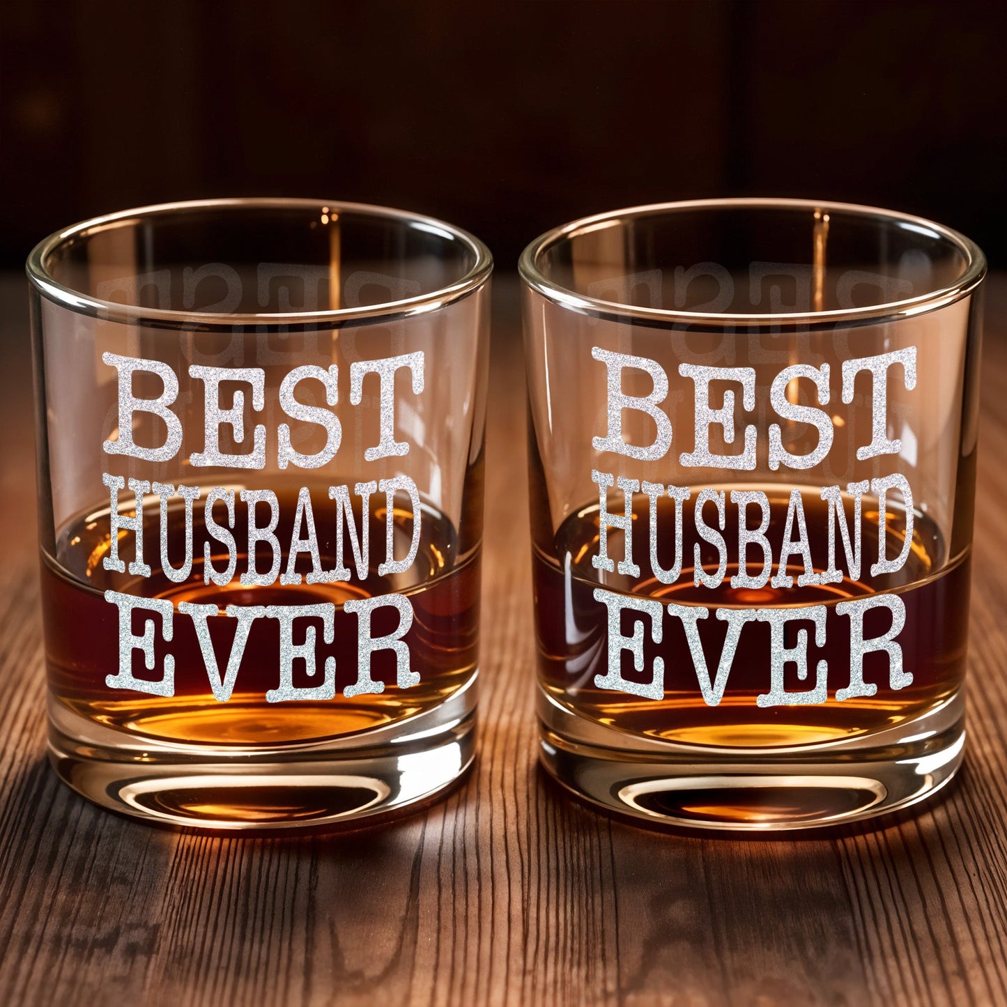 Best Husband Ever - Personalized Custom Whiskey Glass - HSB070_RWG