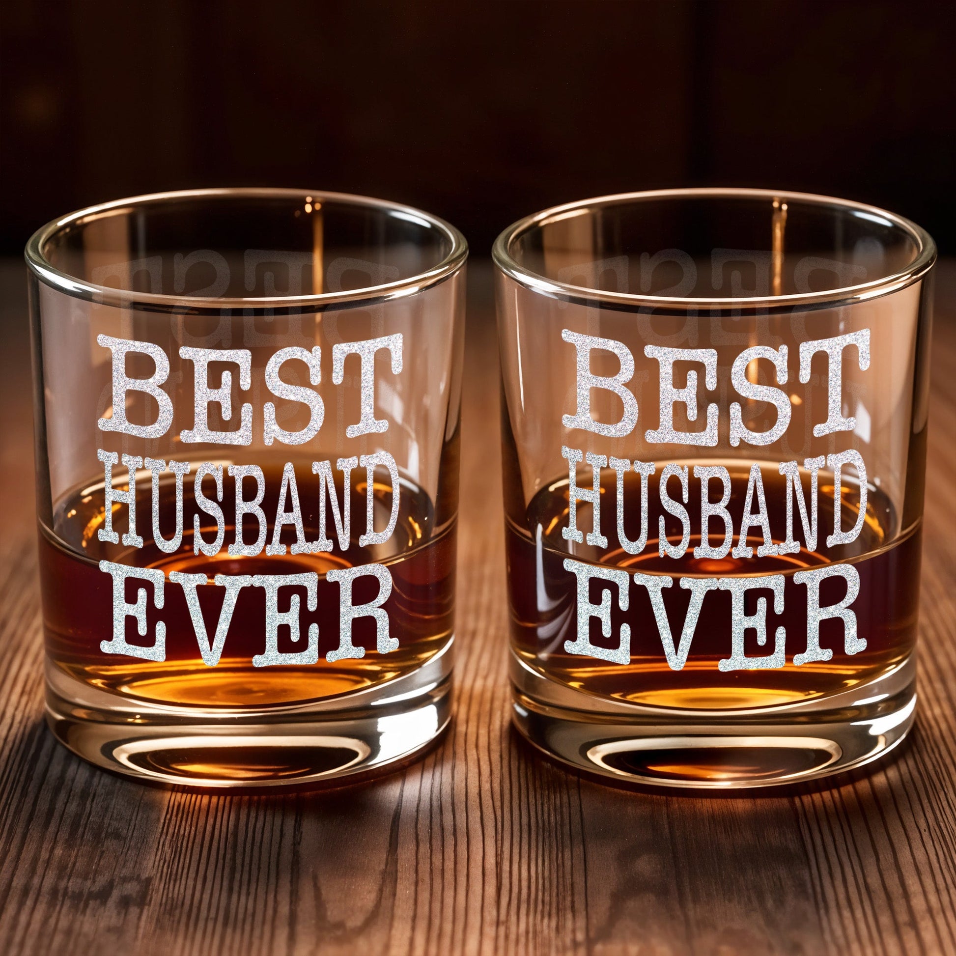 Best Husband Ever - Personalized Custom Whiskey Glass - HSB070_RWG