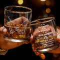 Together Forever With Heart And Hands - Personalized Custom Whiskey Glass - HSB075_RWG