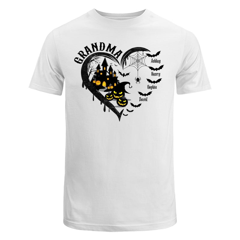 Halloween Grandma Mom Black Bats Heart Personalized Shirt