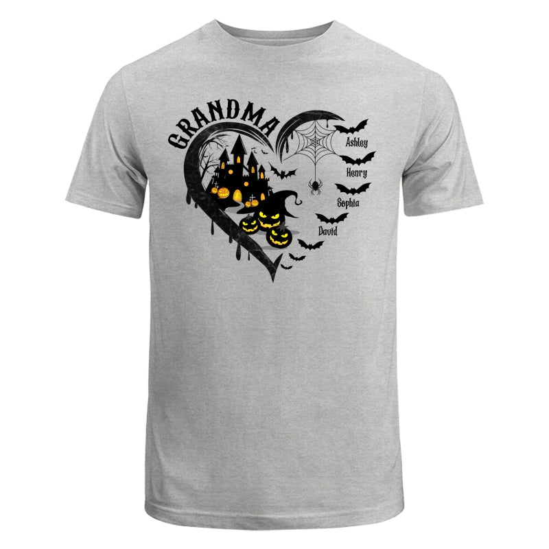 Halloween Grandma Mom Black Bats Heart Personalized Shirt