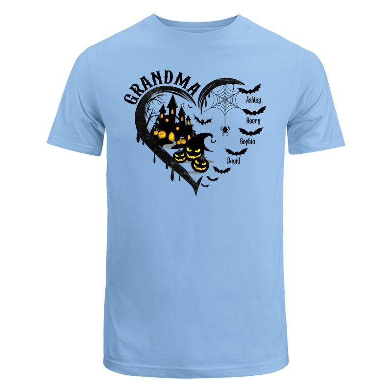 Halloween Grandma Mom Black Bats Heart Personalized Shirt