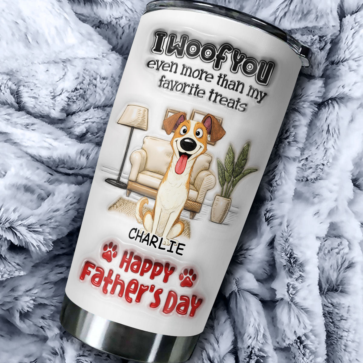 Even More Than Anything - Personalized 3D Inflated Effect Tumbler - Christmas Gift For Dog Lovers