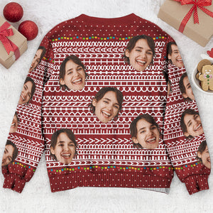Hidden Swear Words Naughty Funny Ugly - Personalized Photo Ugly Sweater