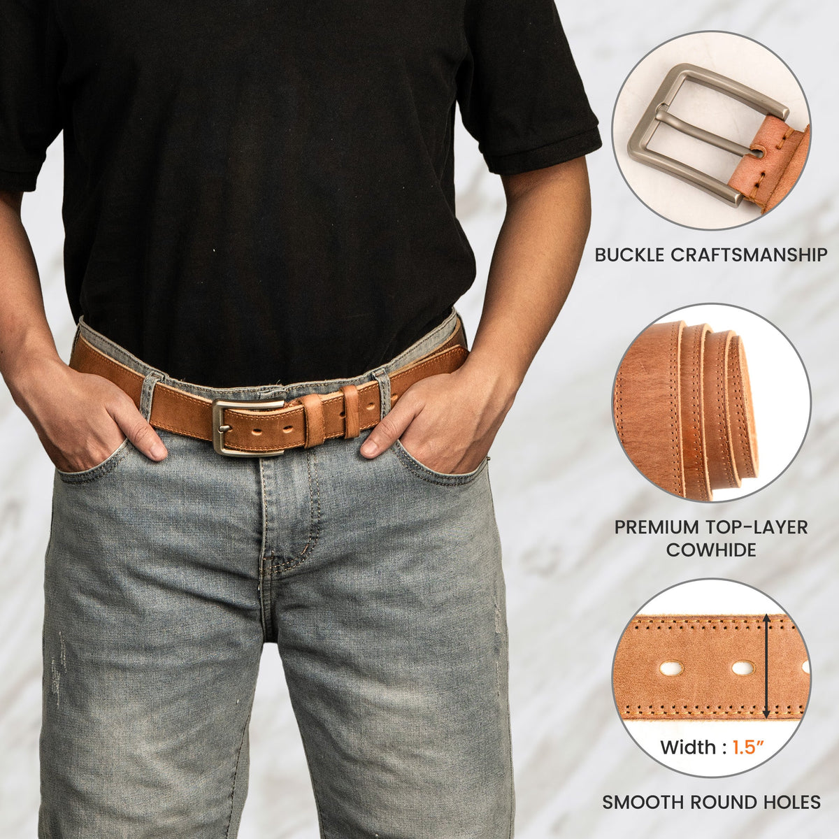 Personalized Cowhide Belt