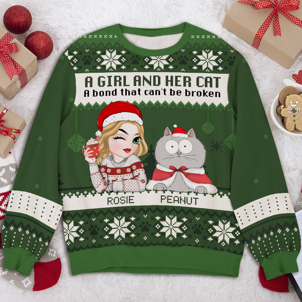 A Bond With Boss - Personalized All-Over-Print Sweatshirt
