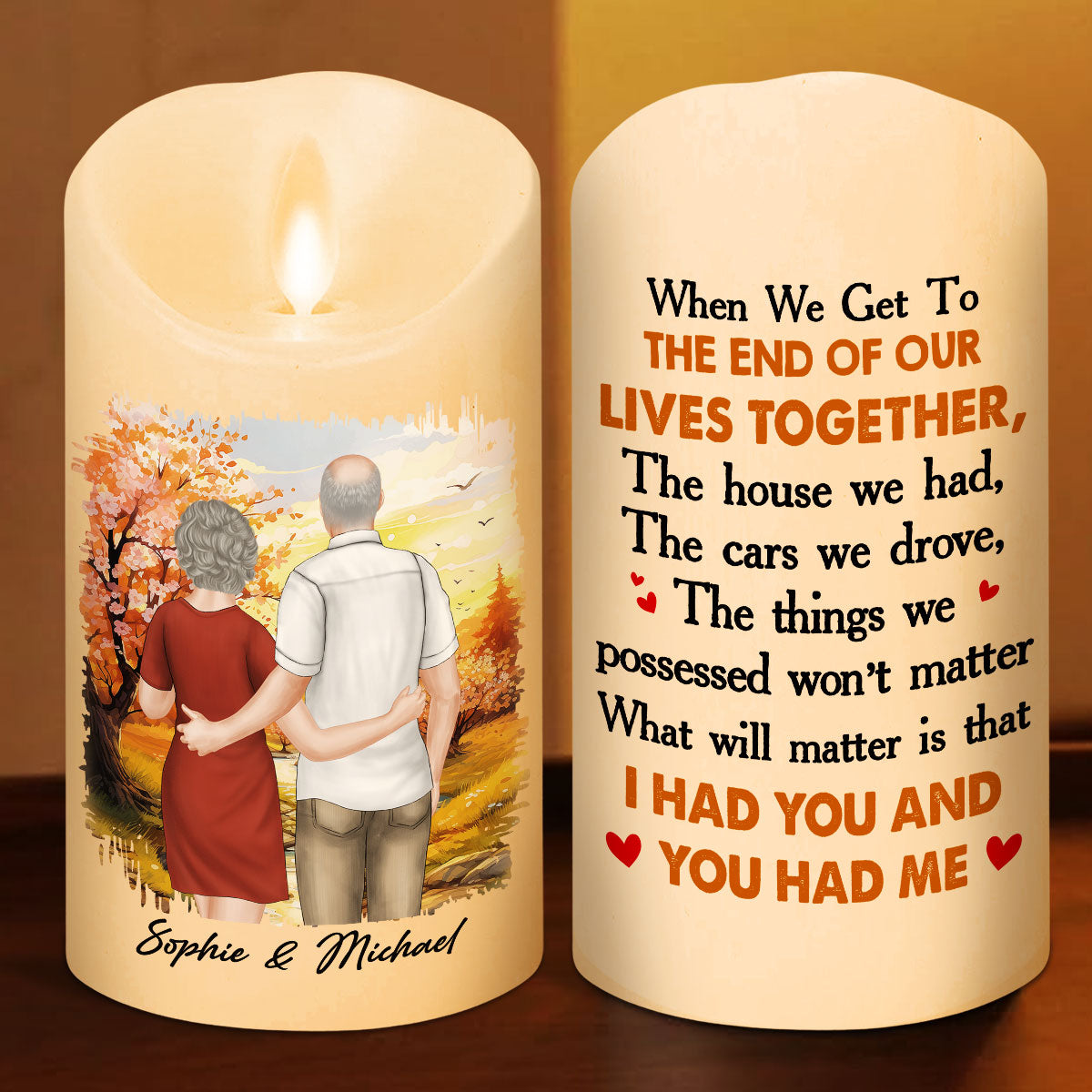 I Had You And You Had Me Version 2 - Personalized LED Candle