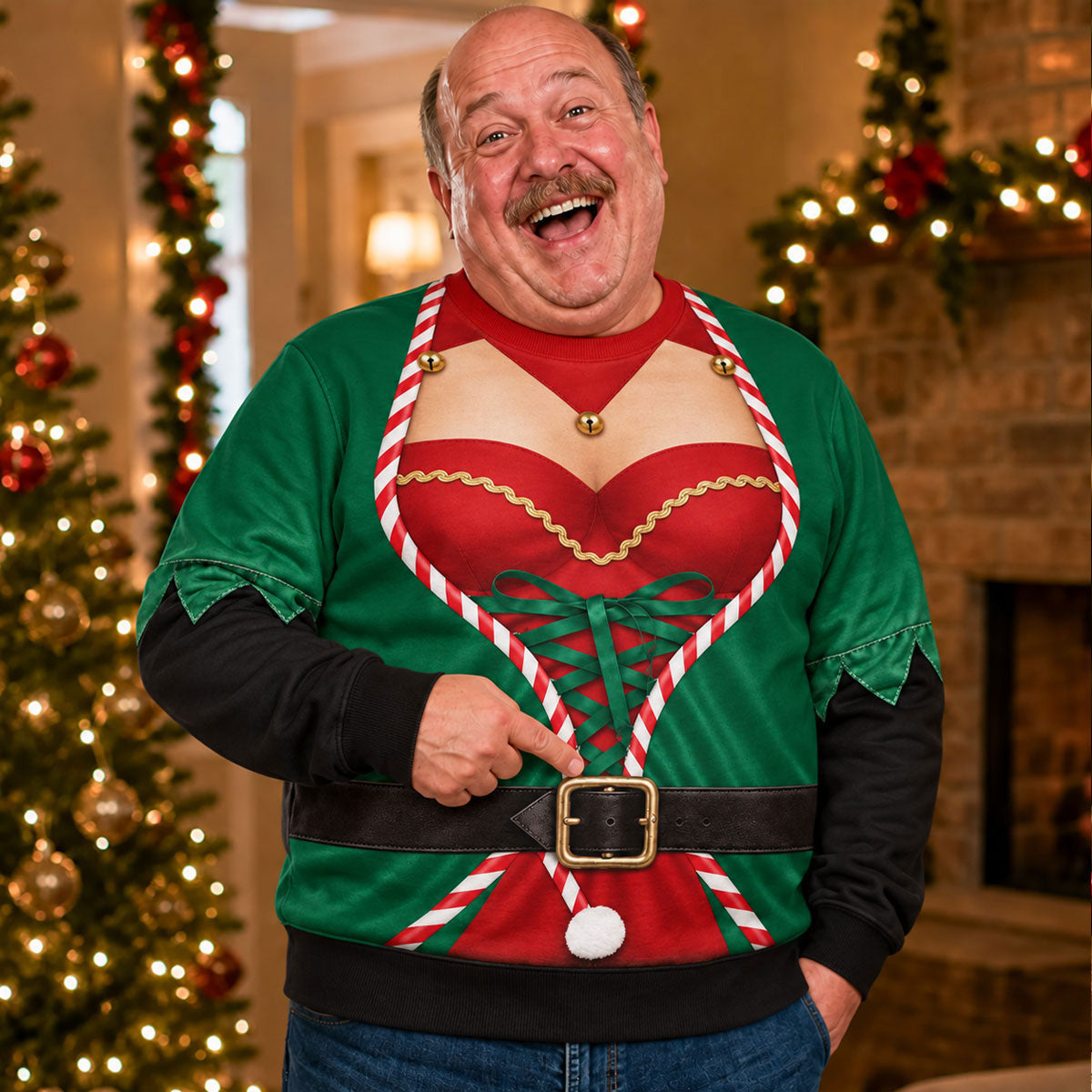 Funny Holiday Version 2 personalized all-over-print sweatshirt