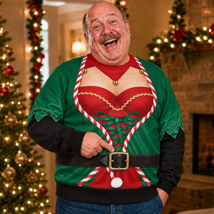 Funny Holiday Version 2 personalized all-over-print sweatshirt