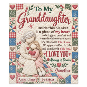 Hugs Warmth And Love Personalized Fleece Blanket