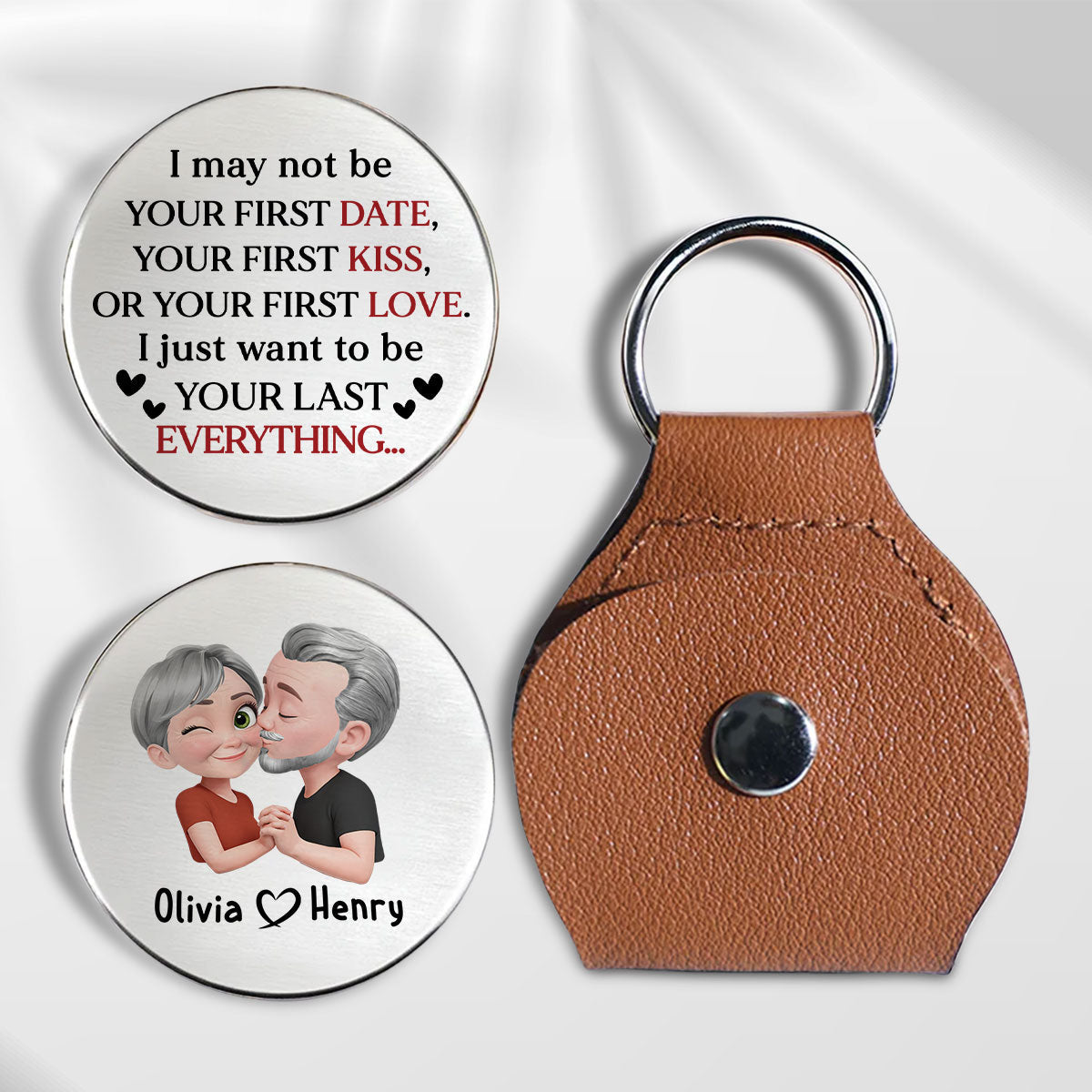 Not Your First Kiss - Personalized Pocket Hug - Christmas Gift For Wife