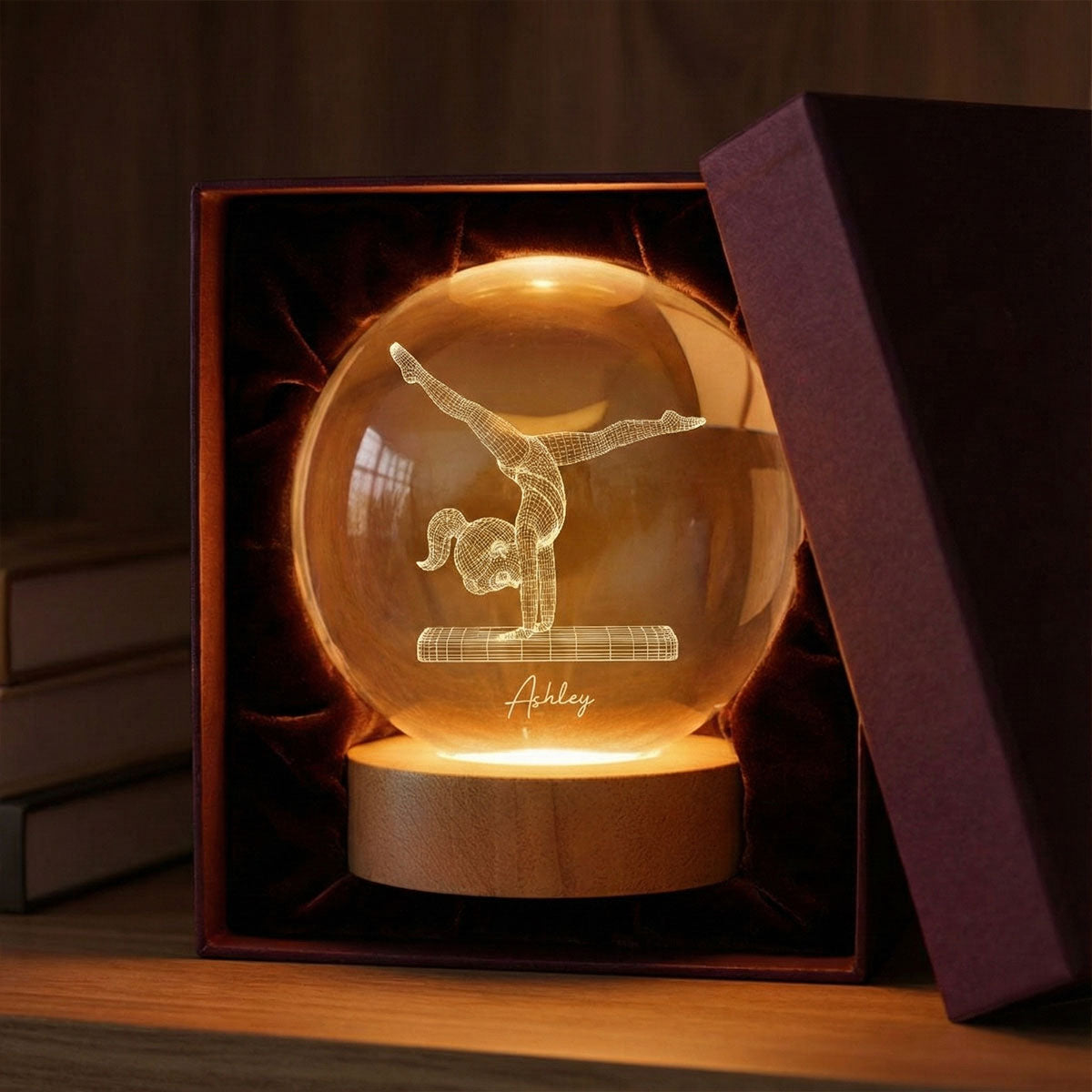 Sport Lover 3D Illusion Art - Personalized Crystal Ball LED Night Light