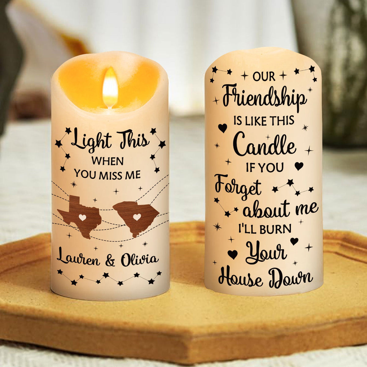 Light This When You Miss Me LED candle