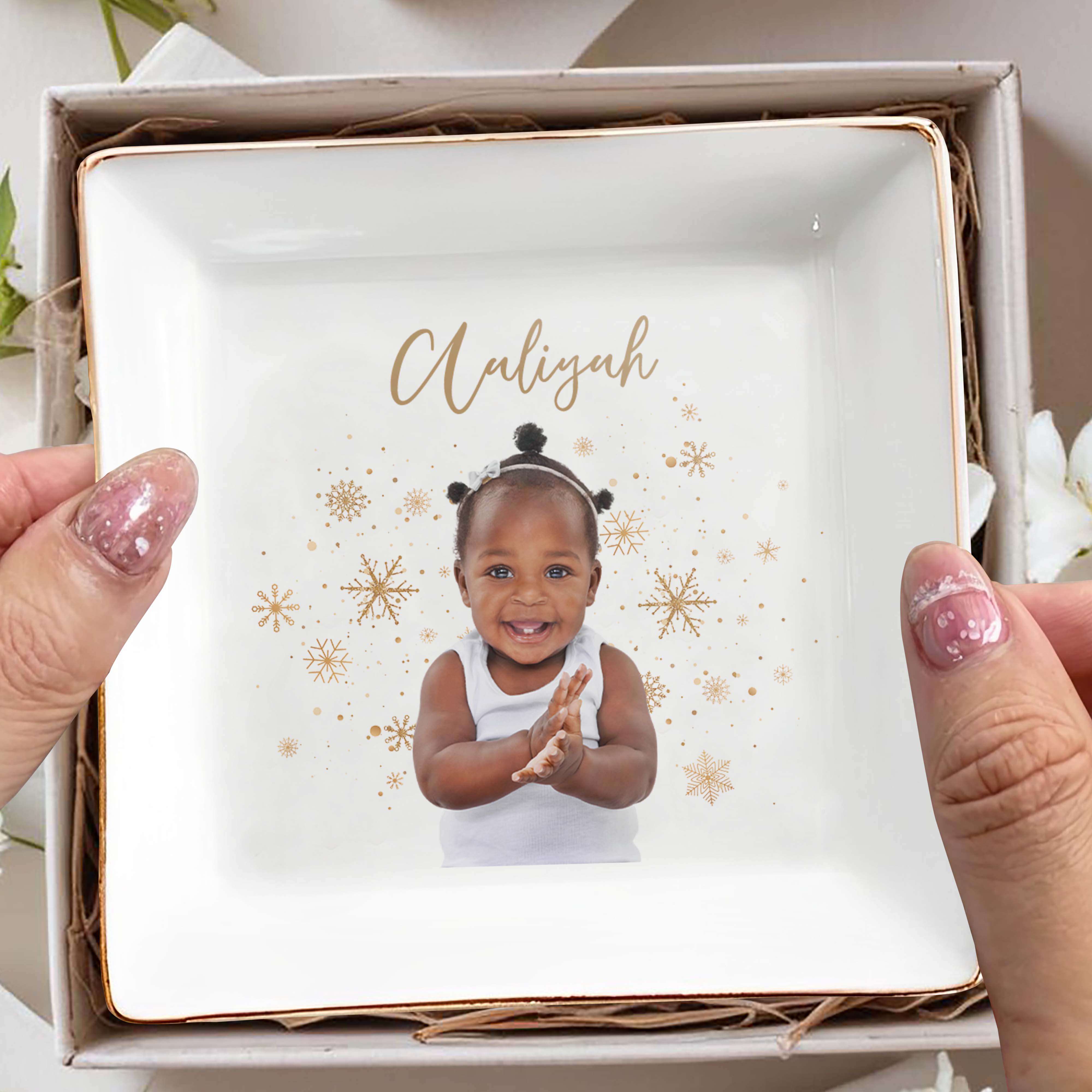 Capture The Sparkle And Joy - Personalized Custom Jewelry Dish - KID005_SCRD
