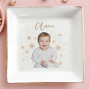 Warm Wishes And Joyful Smiles Jewelry Dish - Personalized Custom Jewelry Dish - KID006_SCRD