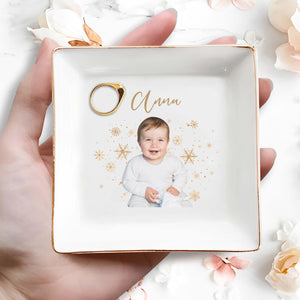 Warm Wishes And Joyful Smiles Jewelry Dish - Personalized Custom Jewelry Dish - KID006_SCRD