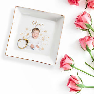 Warm Wishes And Joyful Smiles Jewelry Dish - Personalized Custom Jewelry Dish - KID006_SCRD