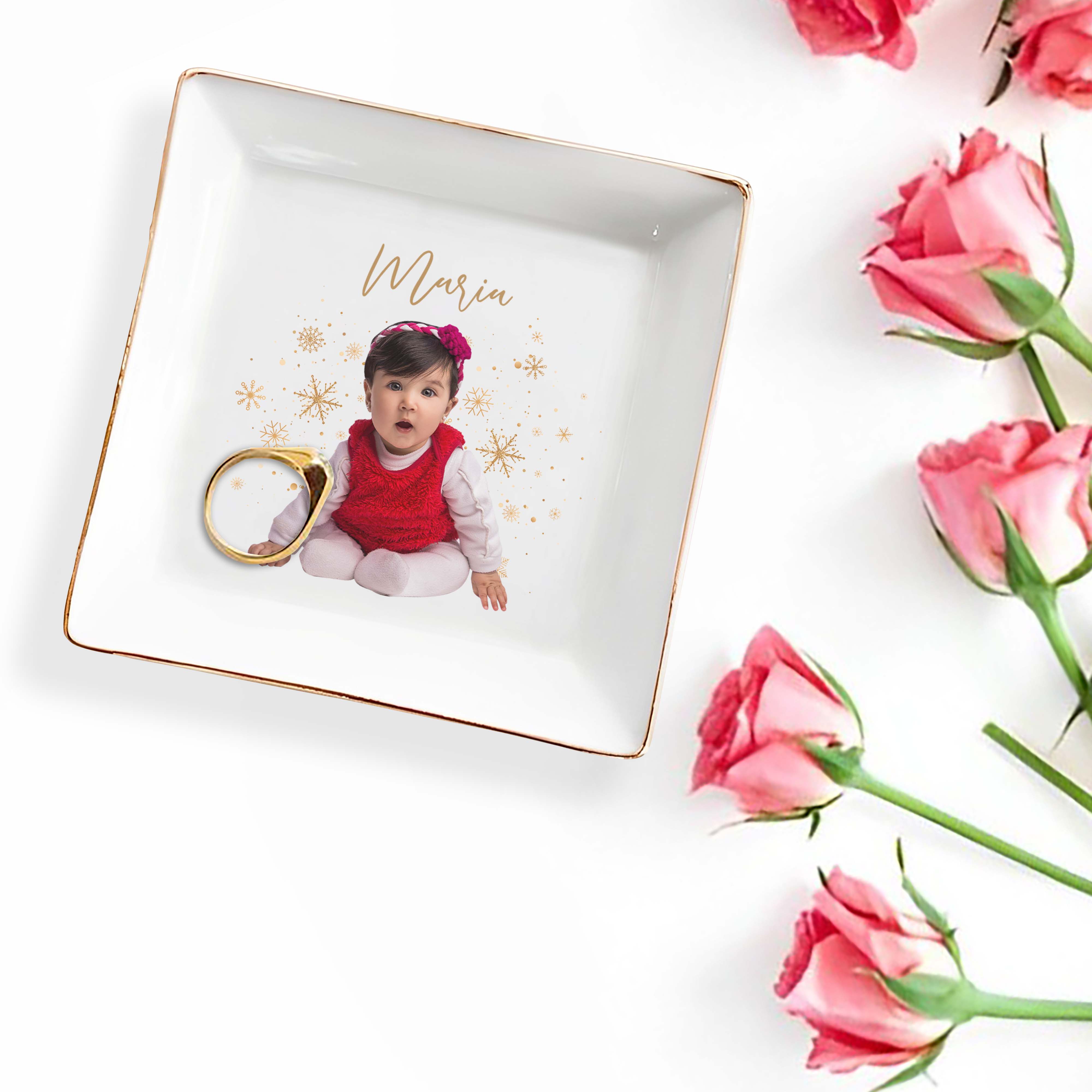 Celebrate Your Little One's Magical Moments - Personalized Custom Jewelry Dish - KID007_SCRD