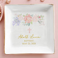 Celebrate Your Special Day Baptized In Love And Faith With Flowers - Personalized Custom Jewelry Dish - KID015_SCRD