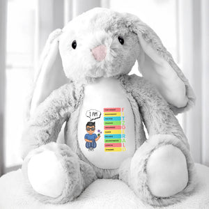 I am- Personalized Stuffed Bunny - KID032_BUN