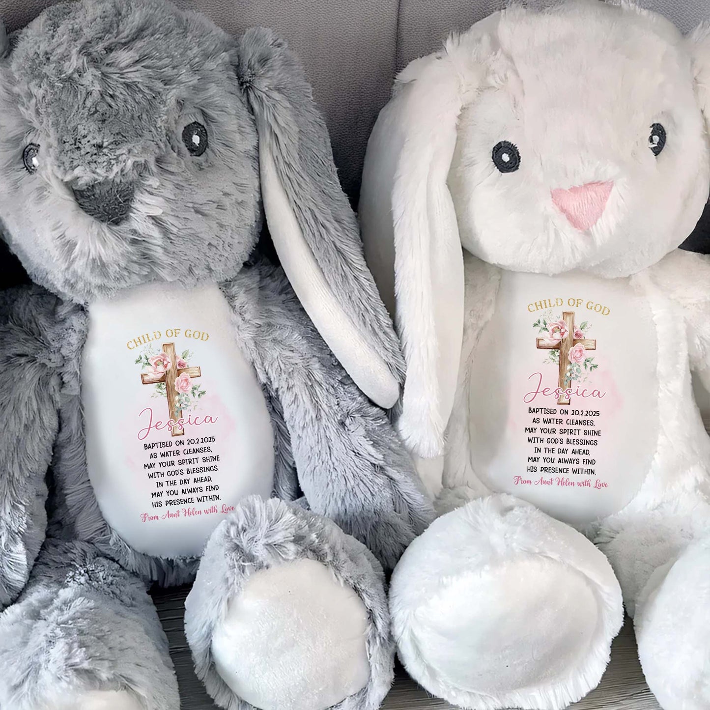 Child Of God - Personalized Stuffed Bunny - KID044_BUN