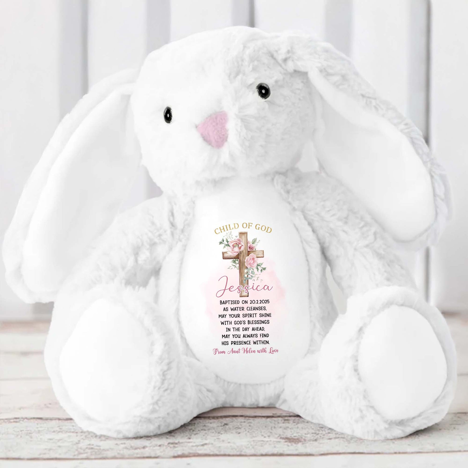 Child Of God - Personalized Stuffed Bunny - KID044_BUN