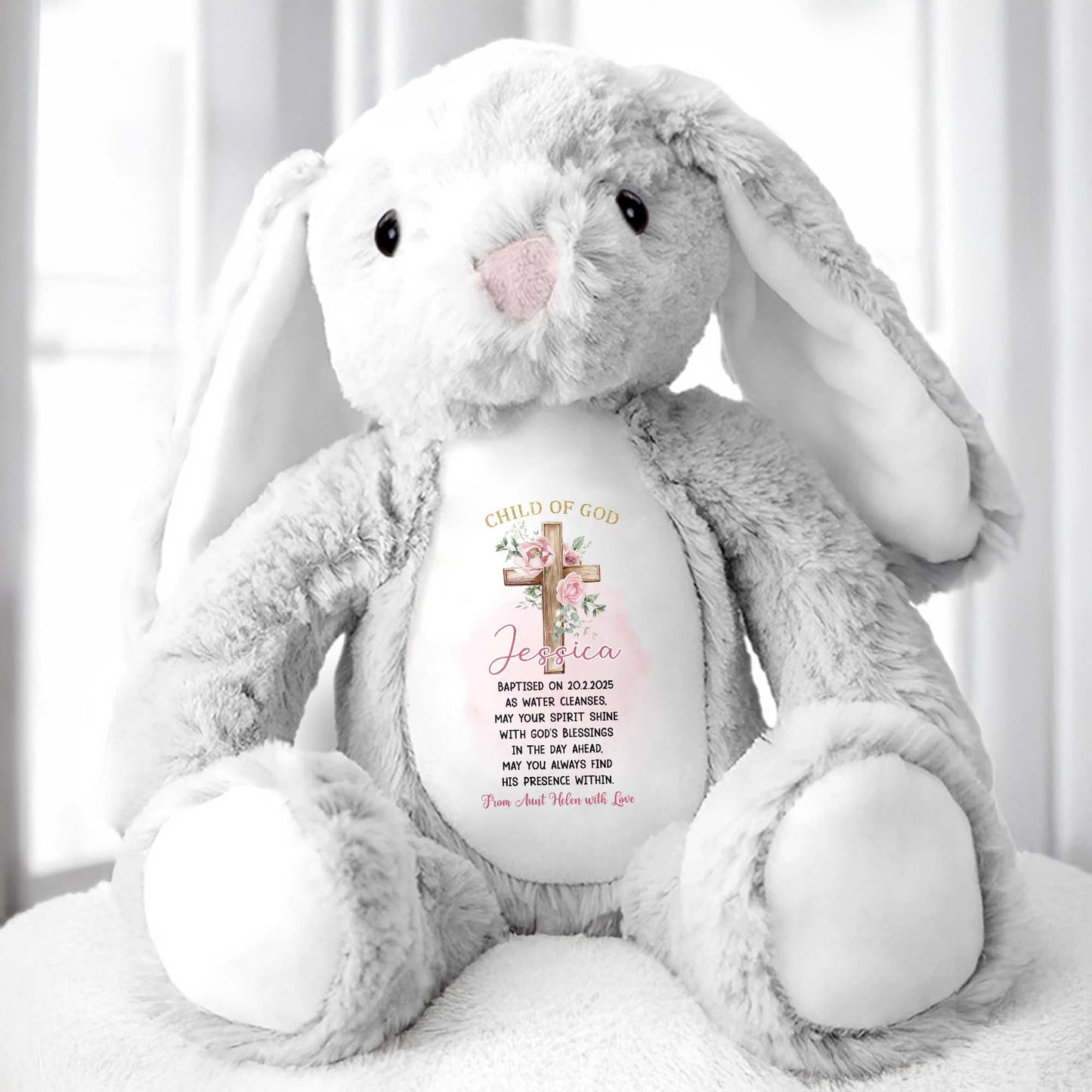 Child Of God - Personalized Stuffed Bunny - KID044_BUN
