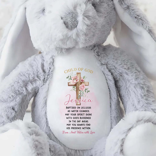 Child Of God - Personalized Stuffed Bunny - KID044_BUN