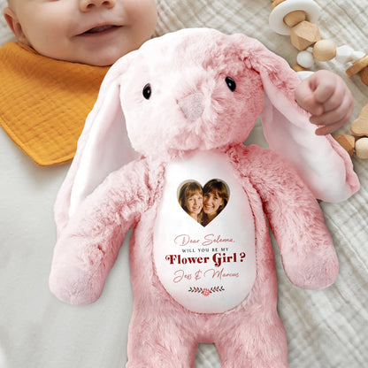 Dear Arthur, Will You Be My Flower Boy?, Stuffed Bunny - Personalized Stuffed Bunny - KID046_BUN