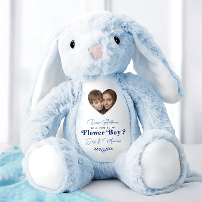 Dear Arthur, Will You Be My Flower Boy?, Stuffed Bunny - Personalized Stuffed Bunny - KID046_BUN