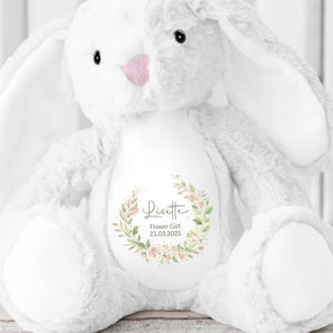 Flower Girl - Personalized Stuffed Bunny - KID047_BUN