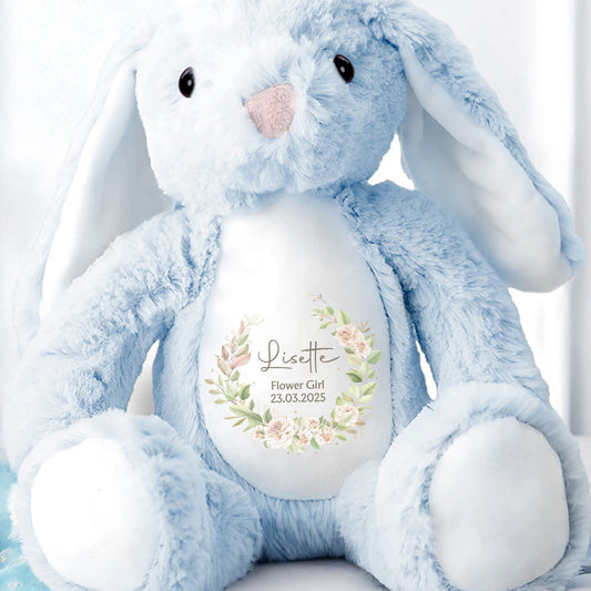 Flower Girl - Personalized Stuffed Bunny - KID047_BUN
