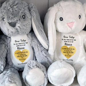 Dear Tulip, The Only Thing Better Than Having You As My Niece, Stuffed Bunny - Personalized Stuffed Bunny - KID048_BUN