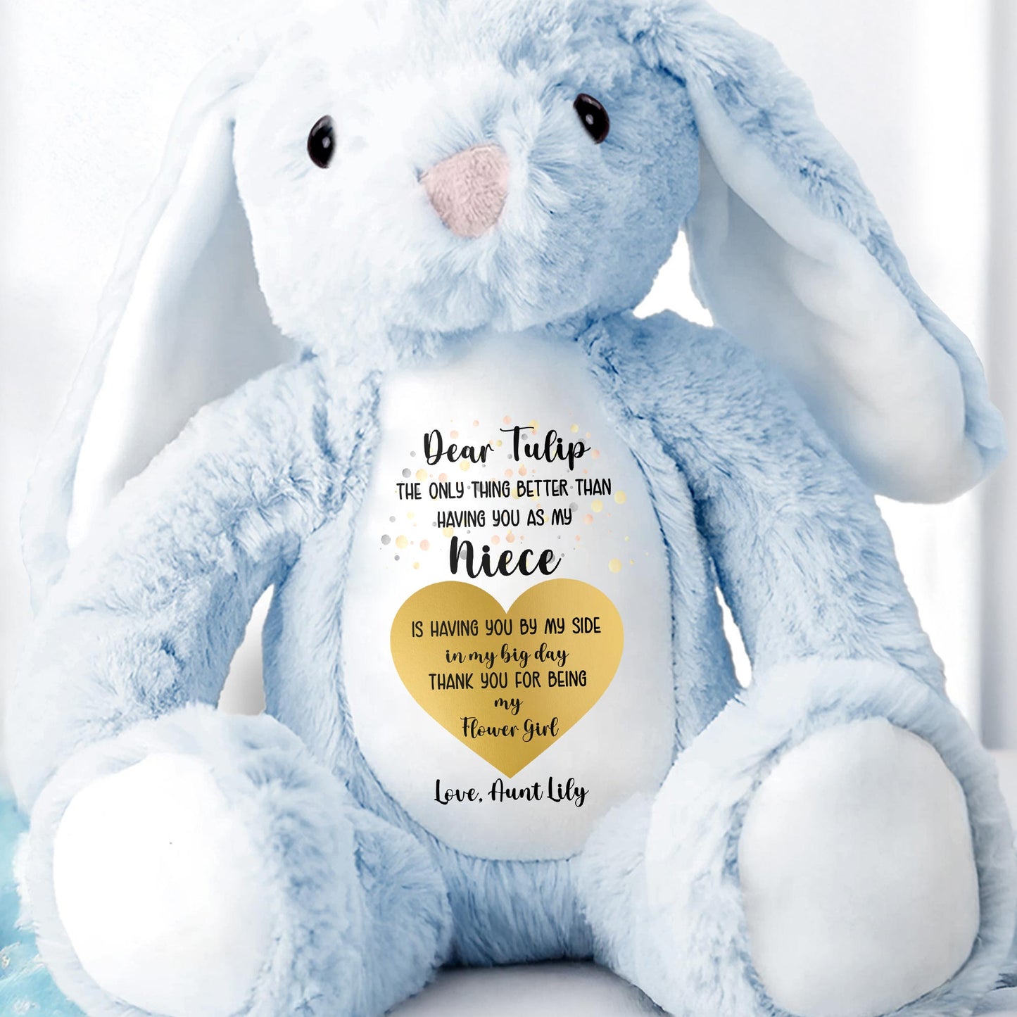 Dear Tulip, The Only Thing Better Than Having You As My Niece, Stuffed Bunny - Personalized Stuffed Bunny - KID048_BUN