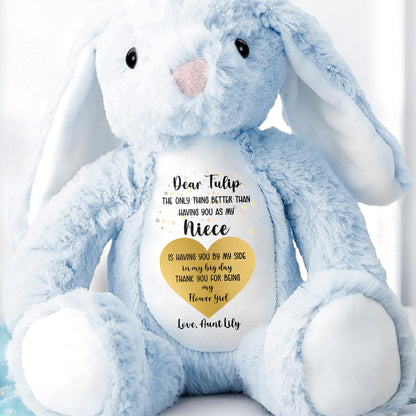 Dear Tulip, The Only Thing Better Than Having You As My Niece, Stuffed Bunny - Personalized Stuffed Bunny - KID048_BUN