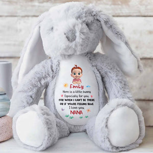 Little Bunny For You When You're Feeling Blue - Personalized Stuffed Bunny - KID087_BUN