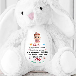 Little Bunny For You When You're Feeling Blue - Personalized Stuffed Bunny - KID087_BUN