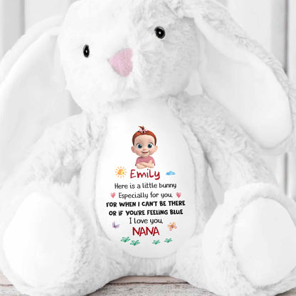 Little Bunny For You When You're Feeling Blue - Personalized Stuffed Bunny - KID087_BUN