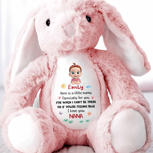 Little Bunny For You When You're Feeling Blue - Personalized Stuffed Bunny - KID087_BUN