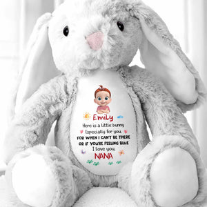 Little Bunny For You When You're Feeling Blue - Personalized Stuffed Bunny - KID087_BUN