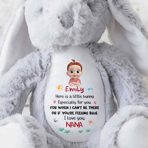 Little Bunny For You When You're Feeling Blue - Personalized Stuffed Bunny - KID087_BUN