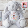 I Am Kind, I Am Brave, Heart And Affirmations Design - Personalized Stuffed Bunny - KID336_BUN