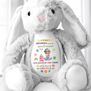 Special Mission To Be Your Guardian And Friend - Personalized Stuffed Bunny - KID505_BUN