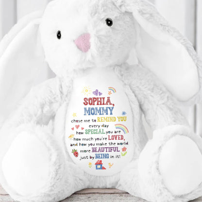 Remind You Every Day How Special You Are - Personalized Stuffed Bunny - KID517_BUN