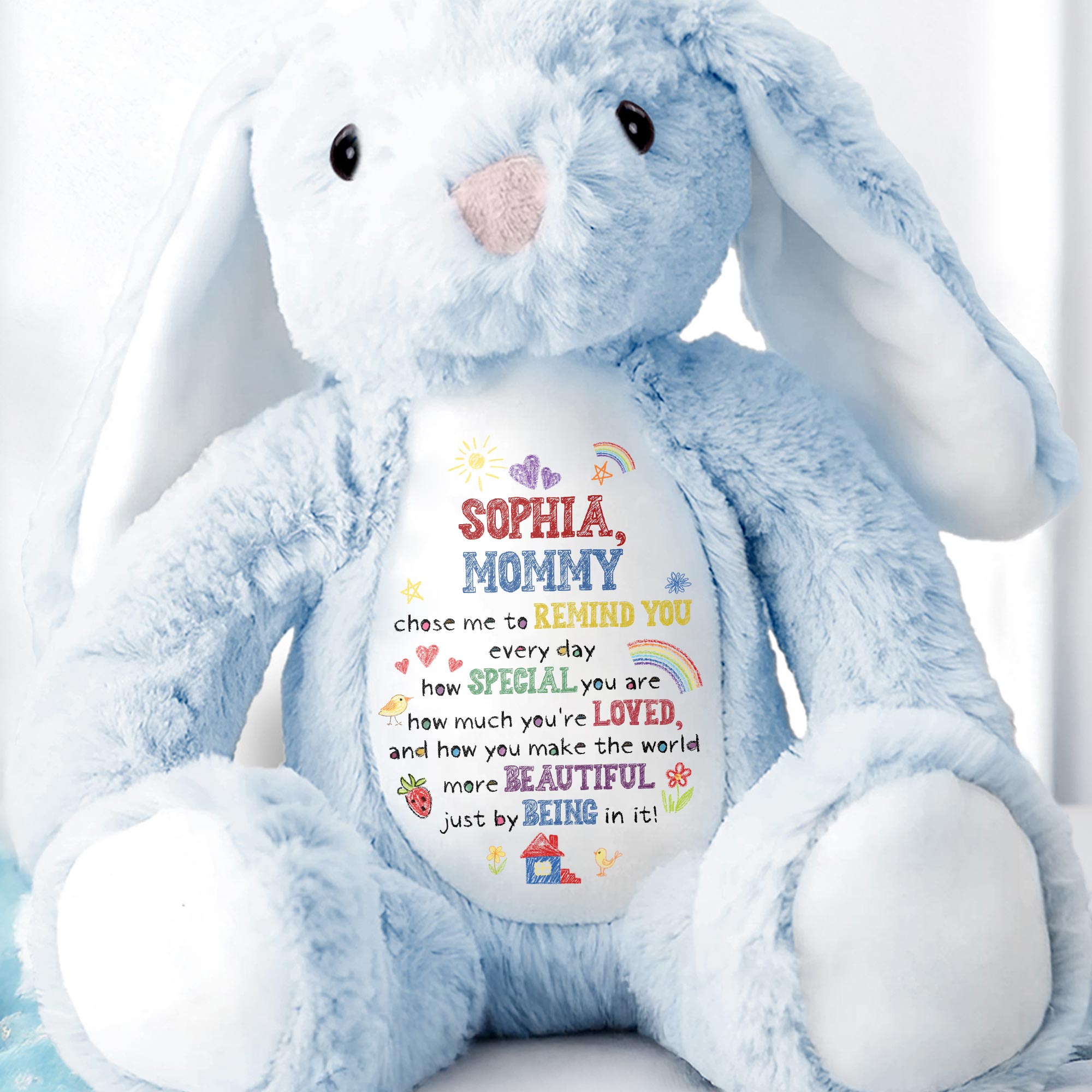 Remind You Every Day How Special You Are - Personalized Stuffed Bunny - KID517_BUN