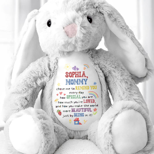 Remind You Every Day How Special You Are - Personalized Stuffed Bunny - KID517_BUN